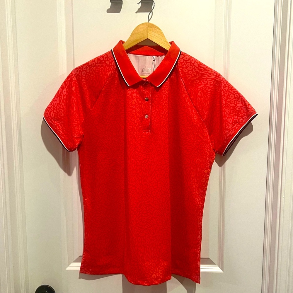 NVO Women’s Golf Short Sleeve Shirt With‎ Snaps Size XL